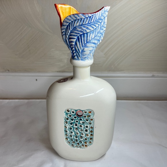 Ceramic vented Tea Candle Lantern Elegant Art Deco standing or hanging|10” Tall - Picture 6 of 17